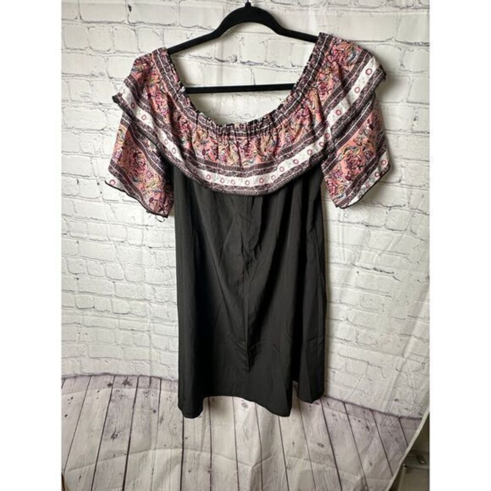 SHEIN LADIES MINI RUFFLE SHOULDER DRESS (3X). WORN ONCE - Picture 4 of 4